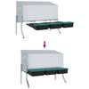 Chicken Nesting Box 3 Compartment with Legs Galvanized Steel