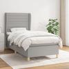 3128557 vidaXL Bed with Box Spring and Mattress Light Grey 80x200 Cm Fabric
