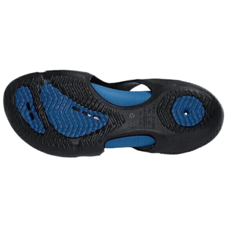 Decathlon CLOG 500 Удобные Износостойкие Нескользящие Шлепанцы с Защитой Пальцев для Бассейна Унисекс Черный Голубой