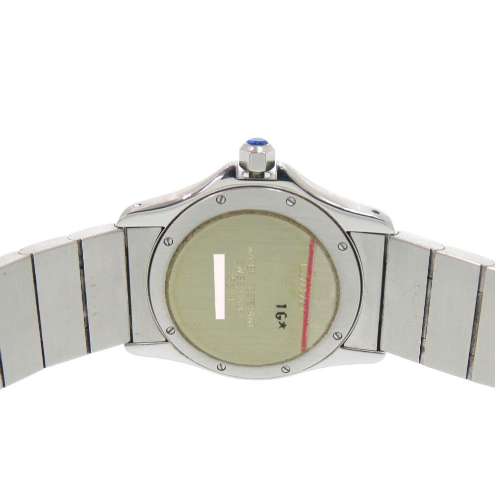 Б/У ОРИГИНАЛЬНЫЕ CARTIER W20027K1 Santos Rondo Белый Серебристый Нержавеющая Сталь Кварцевые Наручные Часы