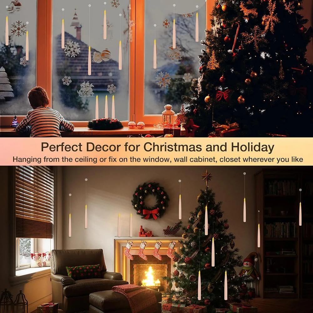 12/10 шт светодиодных плавающих свечей с волшебной палочкой, беспламенные летающие свечи, мерцающие горящие свечи для украшения свадебного праздника