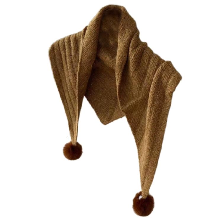 Теплый шарф с помпонами для домашнего офиса, украшение для рубашки, многофункциональный шарф-накидка для отдыха на природе, накидка на плечи