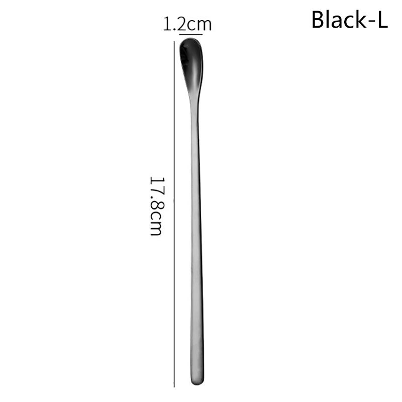 Ложка из нержавеющей стали для кофе, мороженого, десерта, чая, ложка для размешивания, для пикника, кухонные принадлежности, барные инструменты, ложка с длинной ручкой