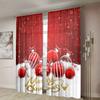 2 штуки, шторы с рождественскими шарами и снежинками - 30% затемнение - подходят для гостиной, спальни, кухни, домашнего декора