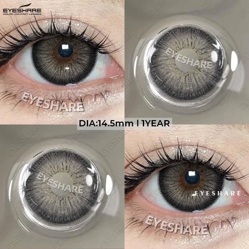 Eyeshare Новые цветные контактные линзы, сине-зеленые модные линзы для очков, черные натуральные косметические линзы, розовые кофейные нежные линзы, коричневые линзы, 1 пара