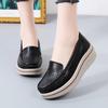 Women Flat Platform Sneakers New Comfy Light Thick Sole Breathable Hollow Female Shoes Slip-On Wedges Shoes Women Casual Flats