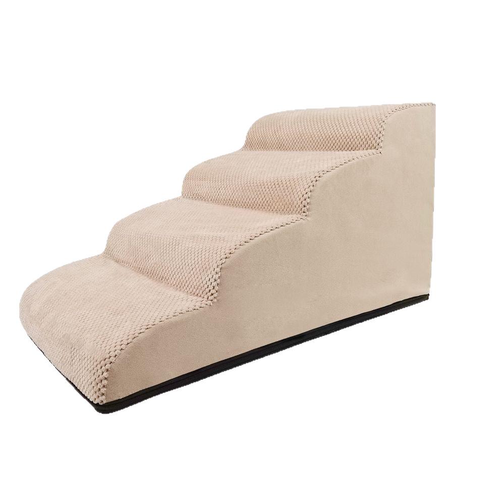 Моющийся серый пандус для домашних животных для маленьких и средних собак - Губчатые ступени и лестница для подъема на диван