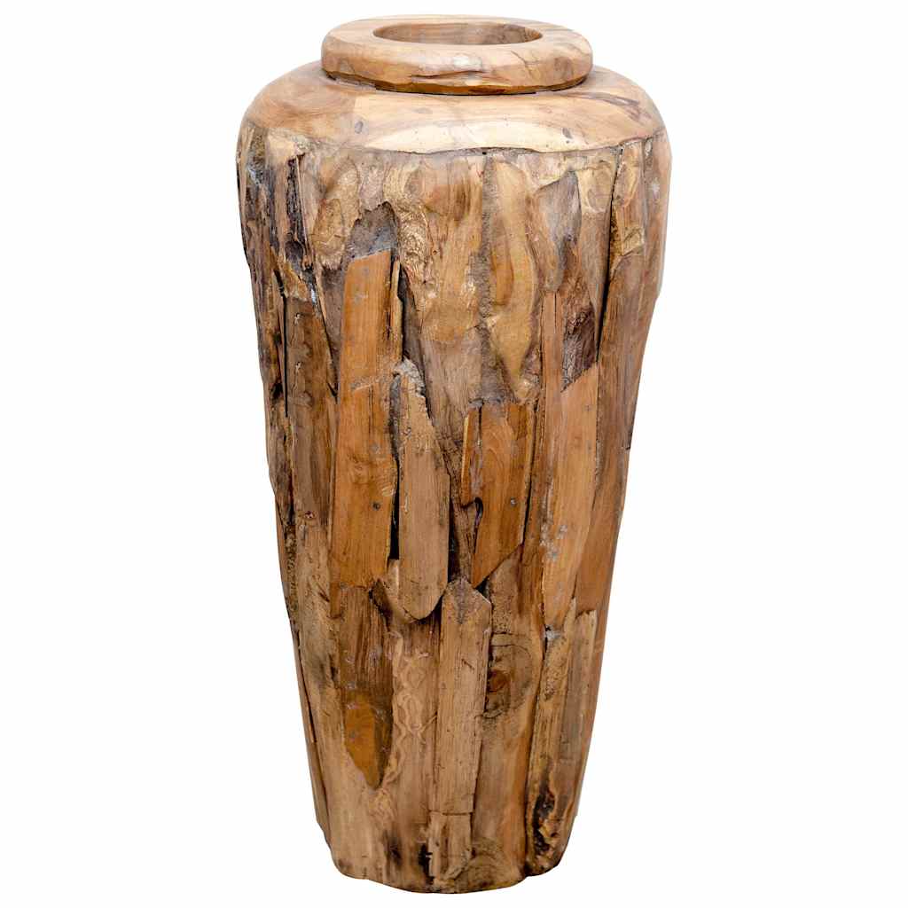 vidaXL Deko-Vase 40 x 80 cm Massivholz Teak