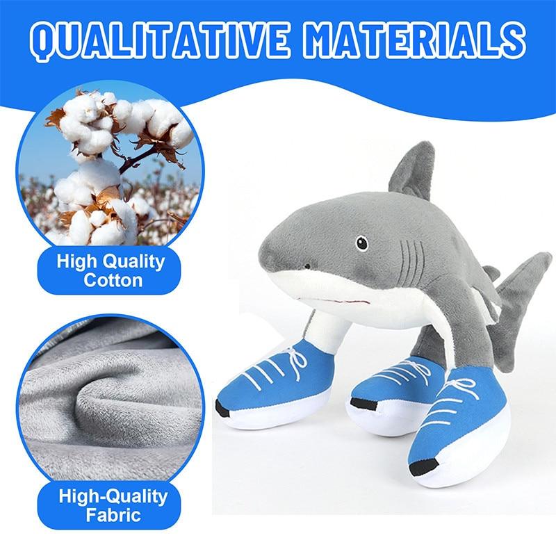 Tralalero Tralala 40cm Funny Shark Plush Toy with Sneakers, Soft Cuddly Stuffed Animal for Kids and Adults Birthday Gift