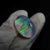 Lab-Created Opal Loose Gemstone 21.05 ct Multi Color Oval Cut Boulder October Birthday Birthstone