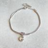 JXJ Jewelry 18k Gold Plated Stainless Steel Letter Pendant Knot Style Trendy Charm Bracelet for Anniversaries