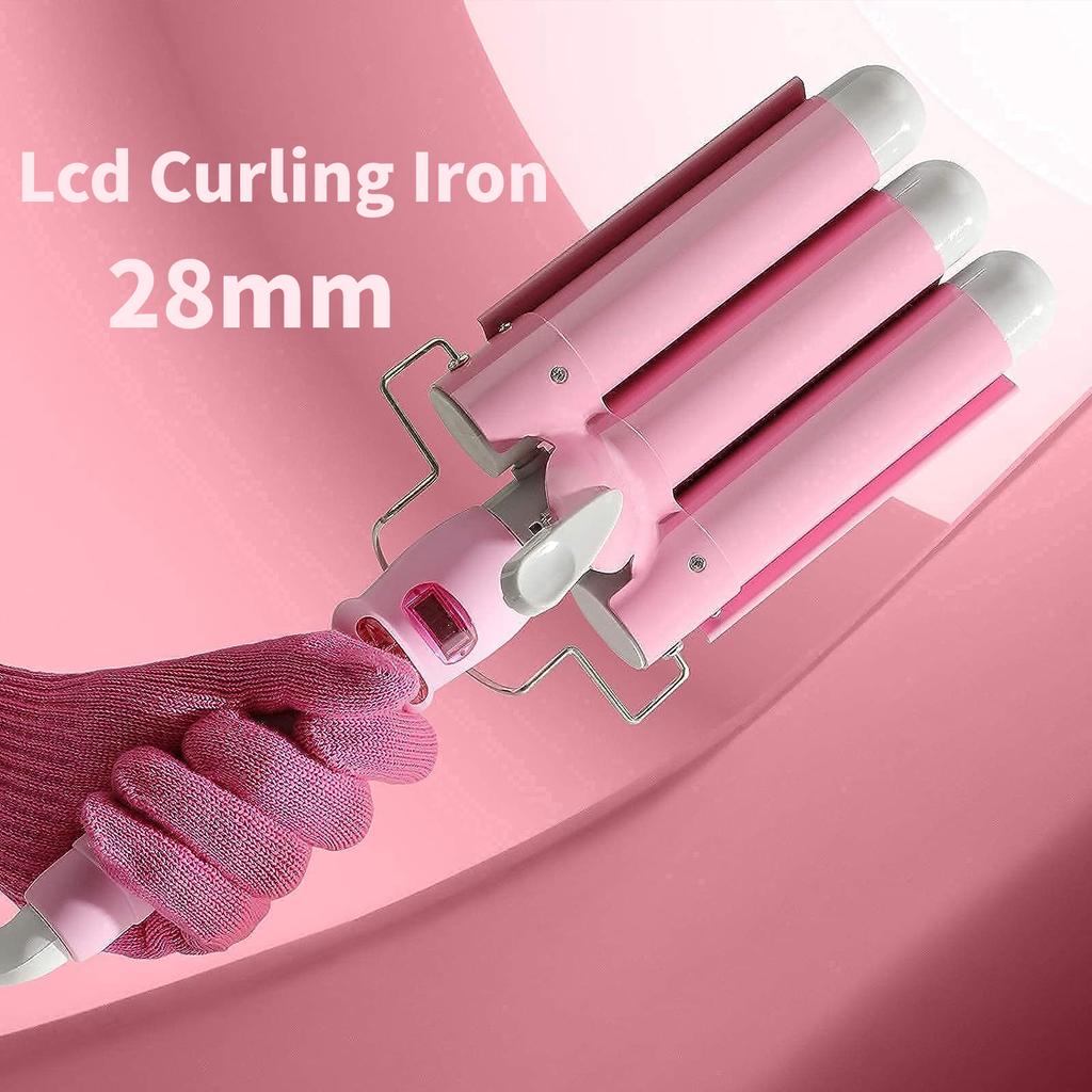 ЖК-щипцы для завивки волос, профессиональные керамические щипцы для завивки волос, 3-х цилиндрические щипцы для завивки волос, модные инструменты для укладки волос