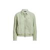 Polo FW23 Solid Color Logo Embroidered Long Sleeve Jacket Women Jackets Green WMPOOTWN5A20060-300