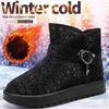 Женские непромокаемые зимние ботинки. Зимние женские теплые ботильоны с утолщенной меховой подкладкой и нескользящей подошвой.