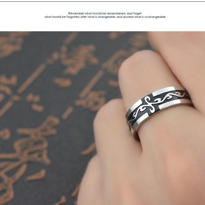 Кольцо с узором дракона в китайском стиле, ретро, мужское, из титановой стали, тренд