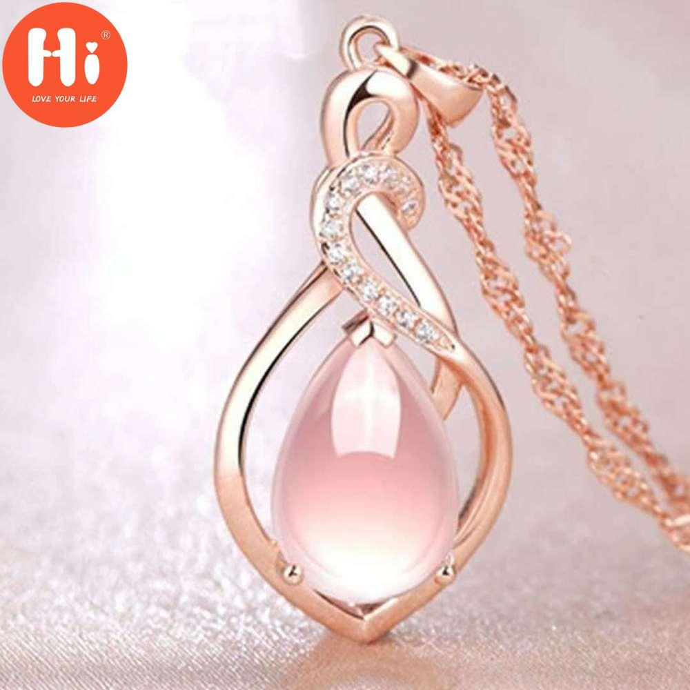 Ожерелье с подвеской в форме капли HiZircon, модные украшения, подарок для свадебной вечеринки