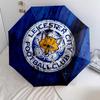 Узор Leicester City FC, автоматический складной зонт, портативная и складная конструкция, 8 спиц, рождественский или праздничный подарок.