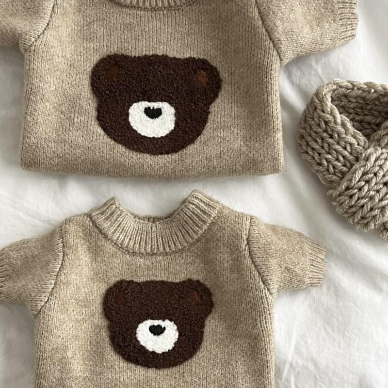 Pet Knit Sweater Winter Warm Dog Jumper With Bear Print Polar Fleece Small Medium Large Dogs