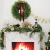 50cm Christmas Wreath Artificial With Tie Bow Decoration Wreath Door Hanging Wall Hanging