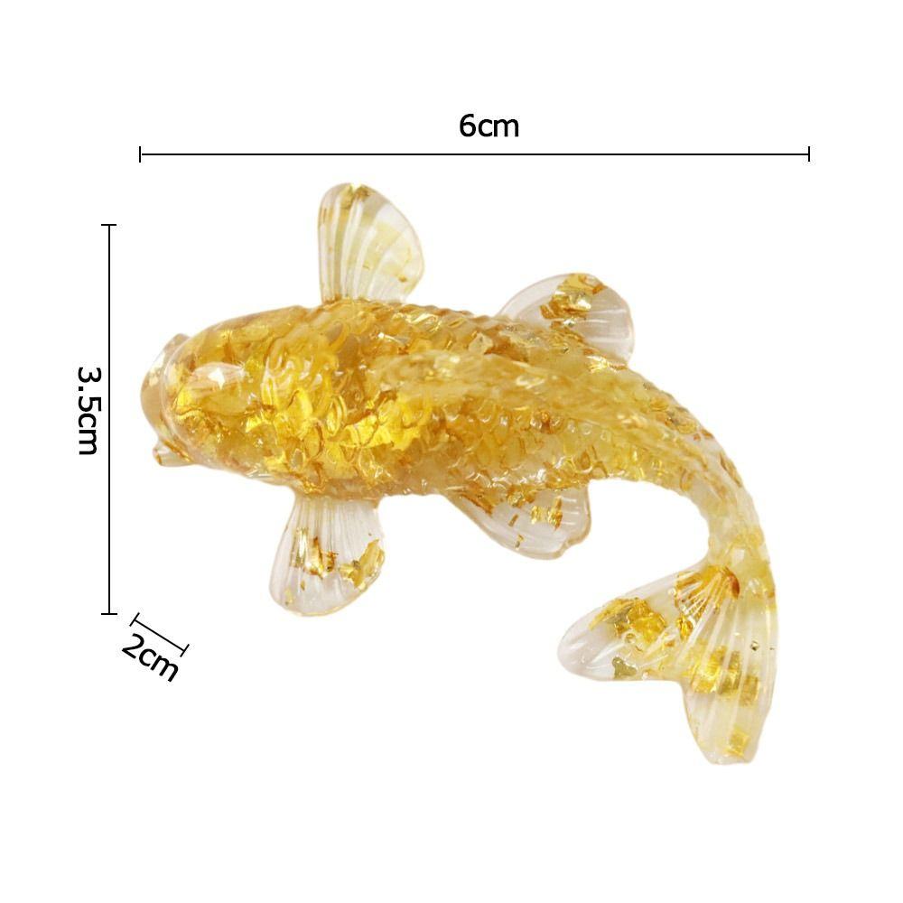 Resin Epoxy Crystal Gravel Carp Ornament Home Decoration Crystal Fish Figure Home