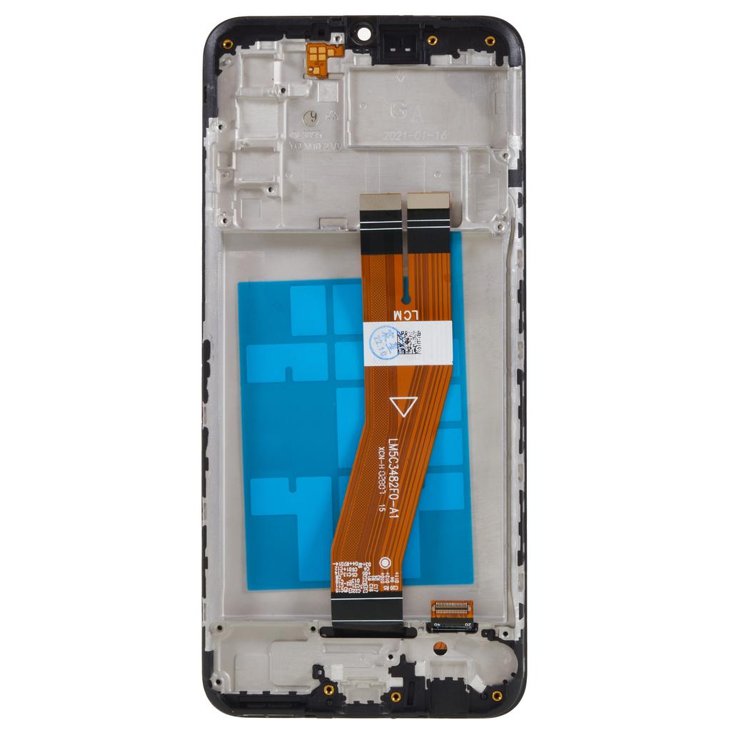 Для Samsung Galaxy A02s (164,2x75,9x9,1 мм) A025 Экран ЖК-дисплея класса B и сборка дигитайзера+Запасная часть с рамкой (без логотипа)