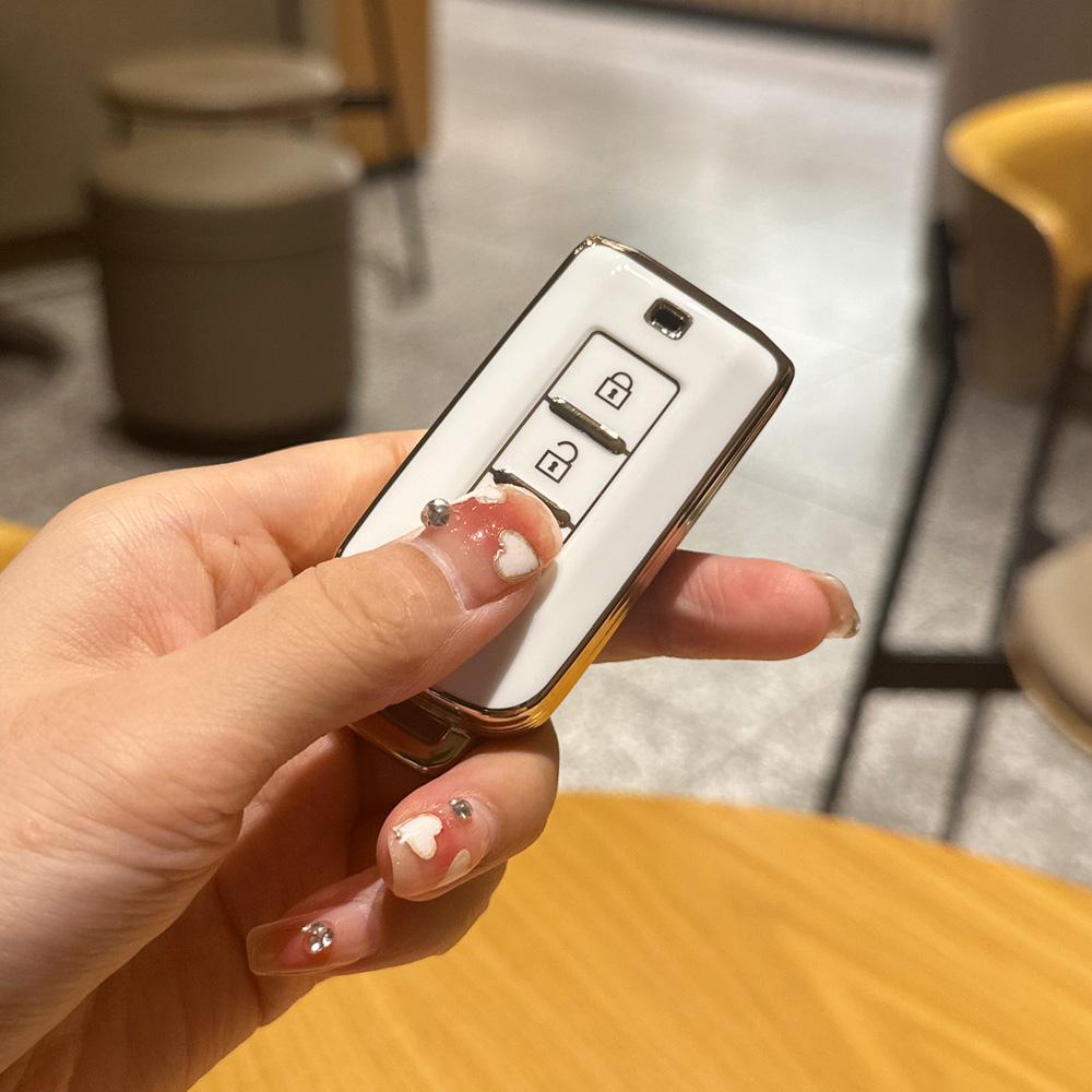 Чехол для дистанционного ключа из ТПУ для Mitsubishi Outlander ASX Pajero LANCER Sport Eclipse, 3 кнопки, умный брелок без ключа