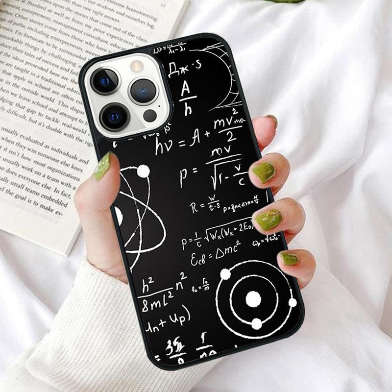 Чехол для телефона 'Мозги Гик Наука Математика Физика Формулы' для iPhone 17 Air 16 16e 12 11 13 14 15 Pro Max для Apple Plus