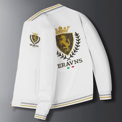 Мужская куртка с вышивкой на весну и осень, мужская трендовая молодежная красивая модная бейсбольная куртка, тонкая куртка