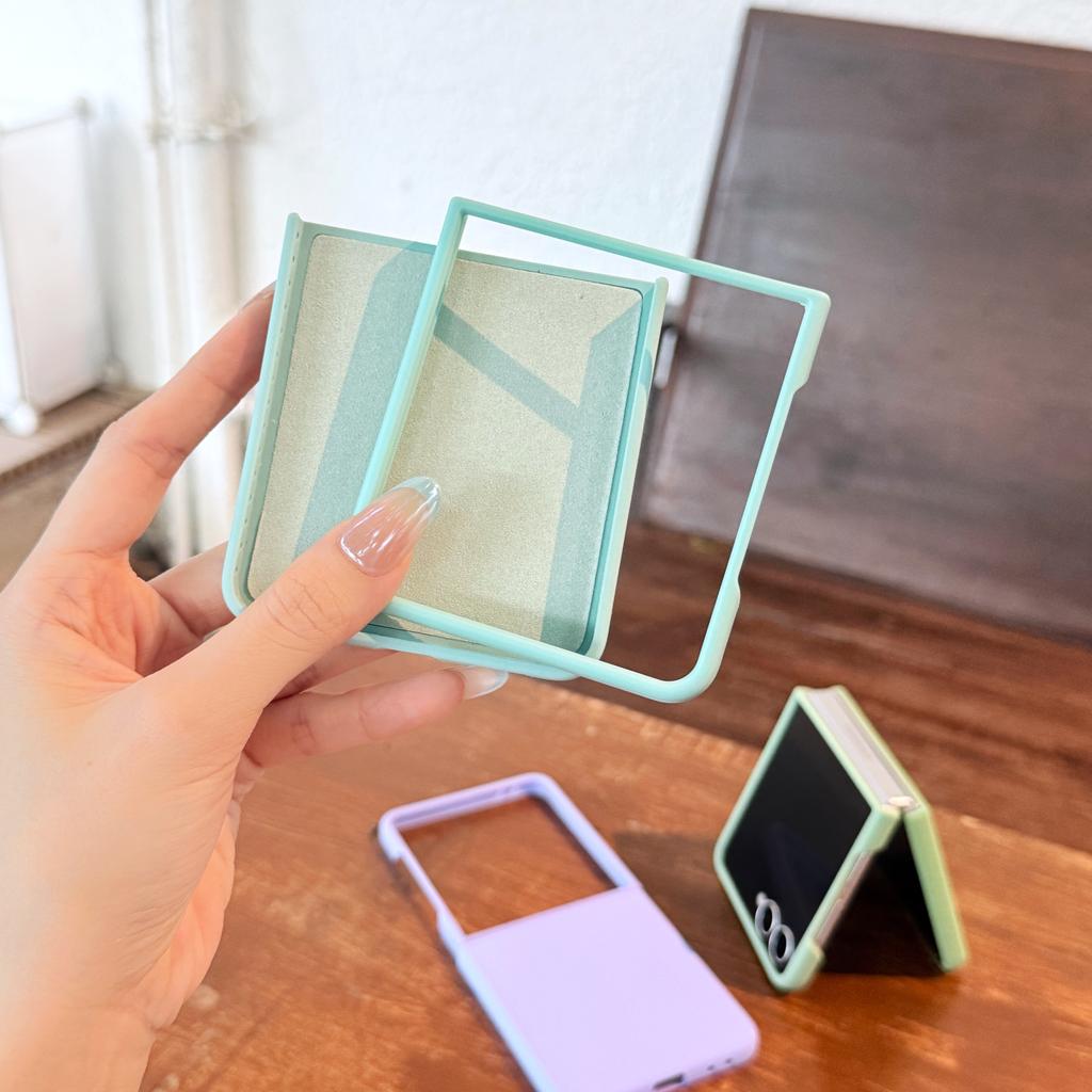 Official Fluorescence Neon Color Liquid Silicone Case For Samsung Galaxy Z Flip 7 6 5 ZFlip7 ZFlip6 Candy Matte Shockproof Cover