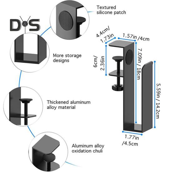 2 шт. Регулируемый органайзер для хранения ноутбука на боку стола, прочный несущий металлический держатель для ноутбука, зажимы без проколов