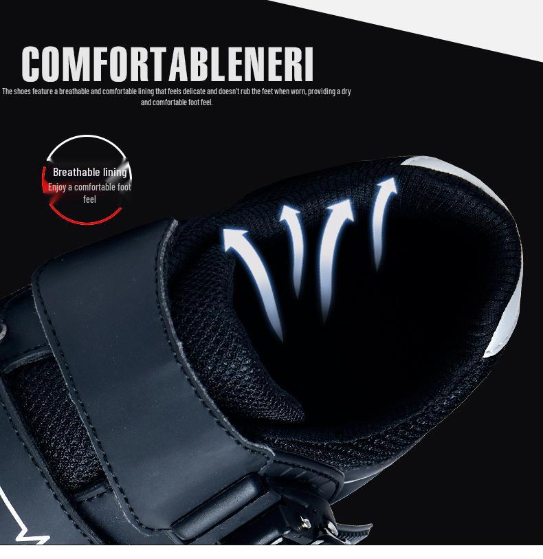 Unisex Reflective Self-Locking Cycling Shoes with Non-Slip Hard Sole for Road and Mountain Biking