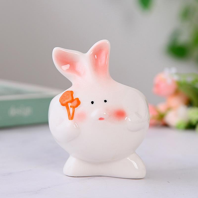 Cute Cartoon Animal Flower Pot Hand-painted Weather Themed Succulent Small Potted Ceramic Combination Gardening  Rainy Style