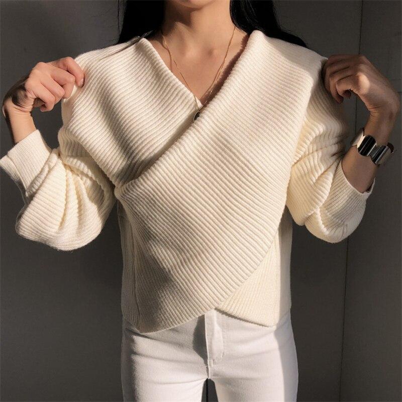 Женский короткий кардиган, вязаный свитер, осень-зима, джемпер с длинным рукавом и v-образным вырезом, кардиганы, повседневные свитера для женщин, мода