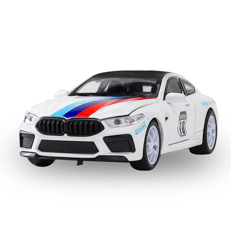 1/32 BMW M8 Сплав Металл Литой Модель Спортивного Автомобиля Звук Свет Игрушка Транспортное Средство Детские Развивающие Игрушки Коллекция Подарок для Друзей