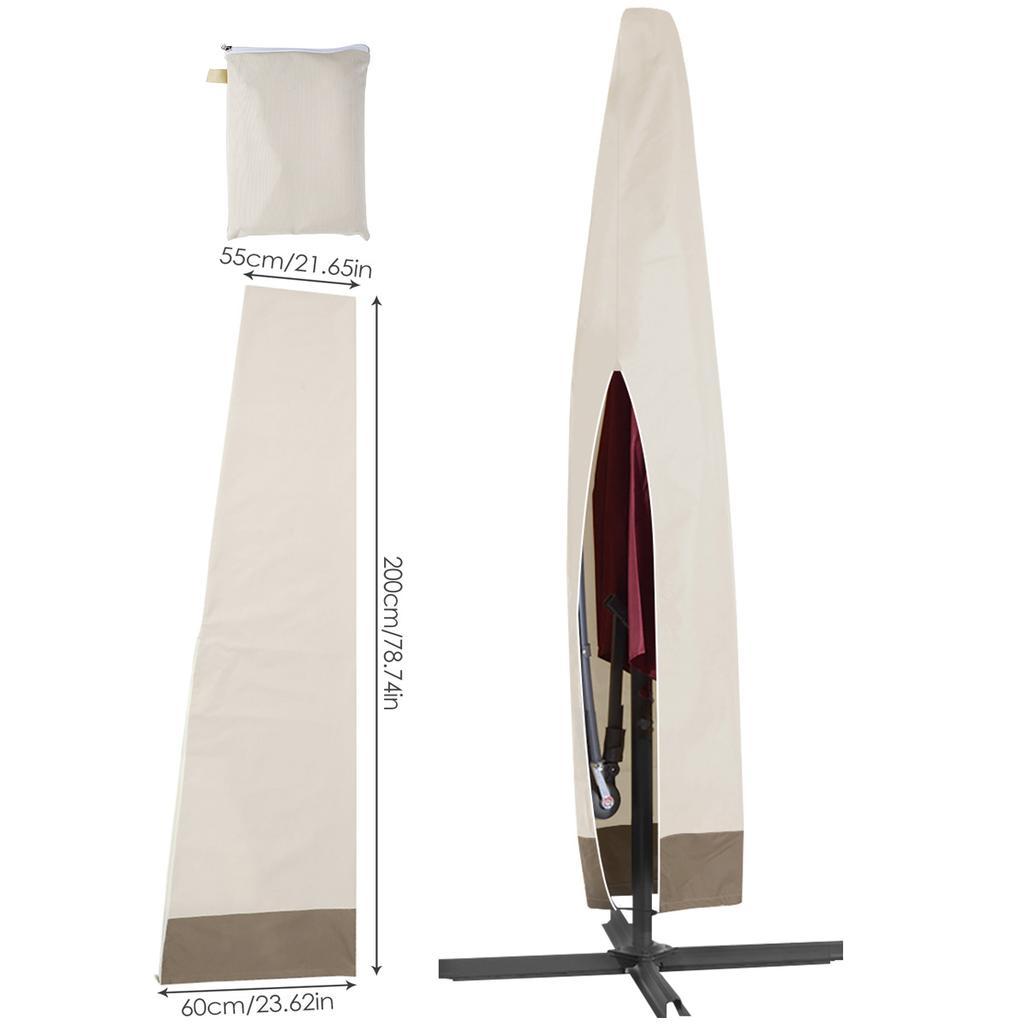 Водонепроницаемый чехол для зонта из ткани Оксфорд, для улицы, сада, патио, защита от УФ-лучей, ветрозащитный, дождестойкий, солнцезащитный, аксессуары для чехла для зонта