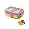 Microwave Heating Lunch Container with Spoon and Fork Food Container Nordic Style Lunch Box  Worker