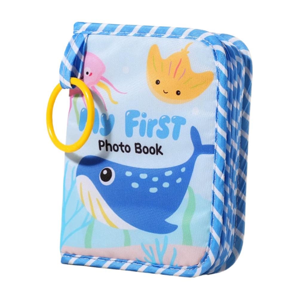 Cartoon Fabric Photo Album for My First Baby Photo Book with Safe Mirror Baby Growth Souvenirs