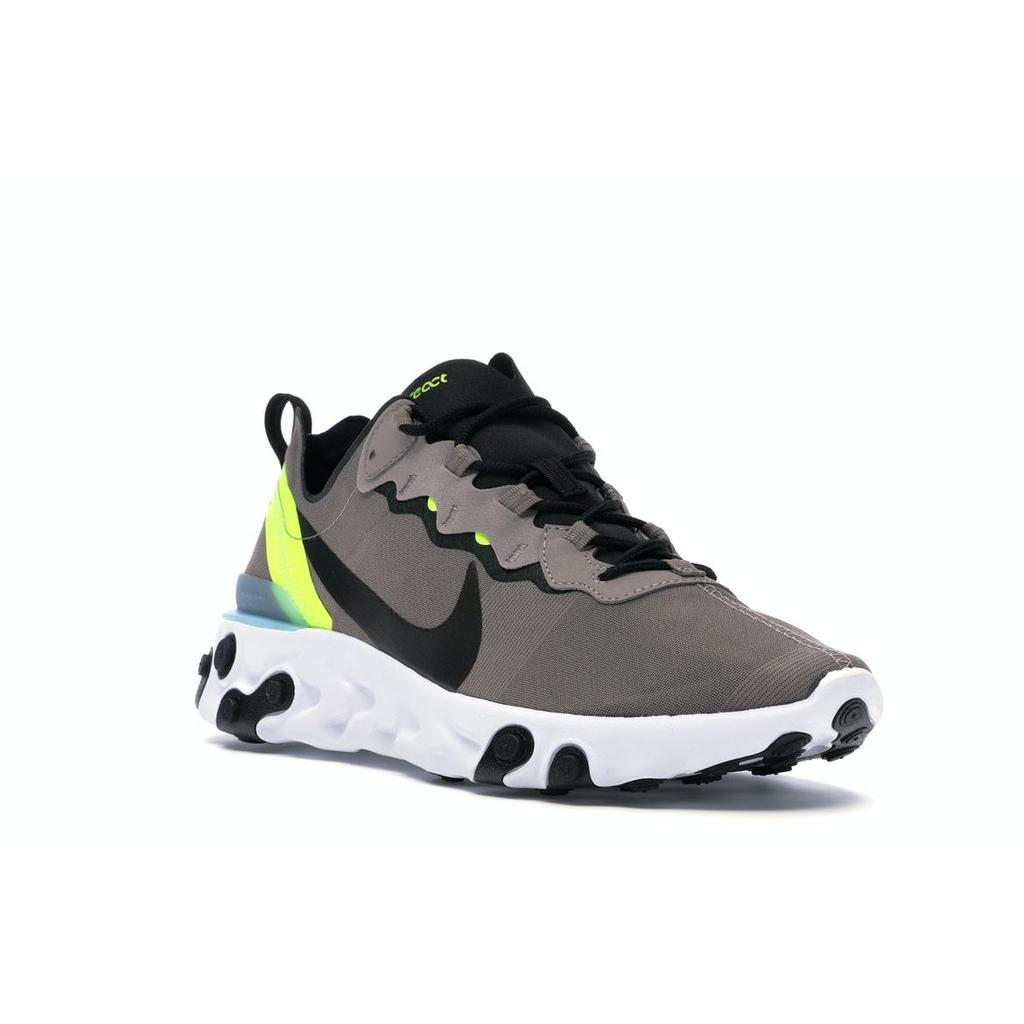 Nike React Element 55 Pumice Мужские кроссовки Фиолетовый Черно-Белый-Вольт-Синий-Гриль BQ6166-201