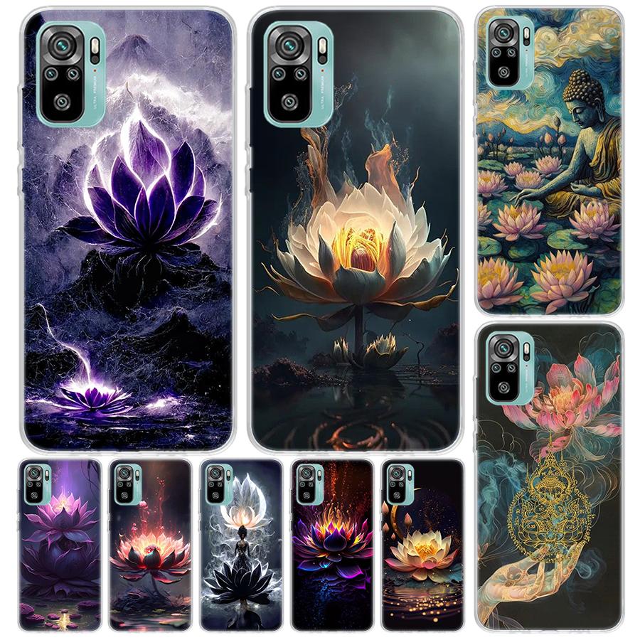Буддийский Огненный Лотос Чехол Для Xiaomi Redmi Note 10 9S 9 8T 8 Pro 7 5 Mi 9T 10T 11T 12T 11 12 Lite 12X A3 A2 A1 Печать Coque