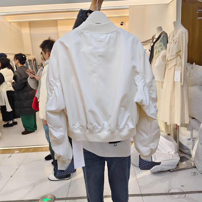 Женская короткая куртка в японском стиле, маленького размера, свободного кроя: Весенне-осенняя куртка-авиатор для бейсбола