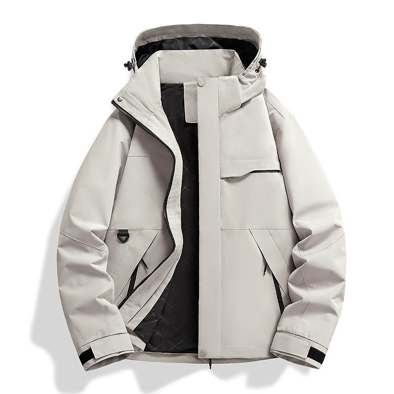 Женская куртка для активного отдыха, костюм для хайкинга, флисовая подкладка, ветрозащитная и водонепроницаемая куртка три-в-одном, мужская, на заказ