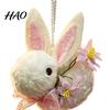 Traditional Chinese Holiday Craft 2026 Mid Autumn Rabbit Lantern DIY Kit, Handheld Glowing Plush Parent Child Interactive Project Bunny for