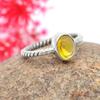 925 Sterling Silver Citrine Gemstone Women Handmade Designer Boho Ring Jewelry
