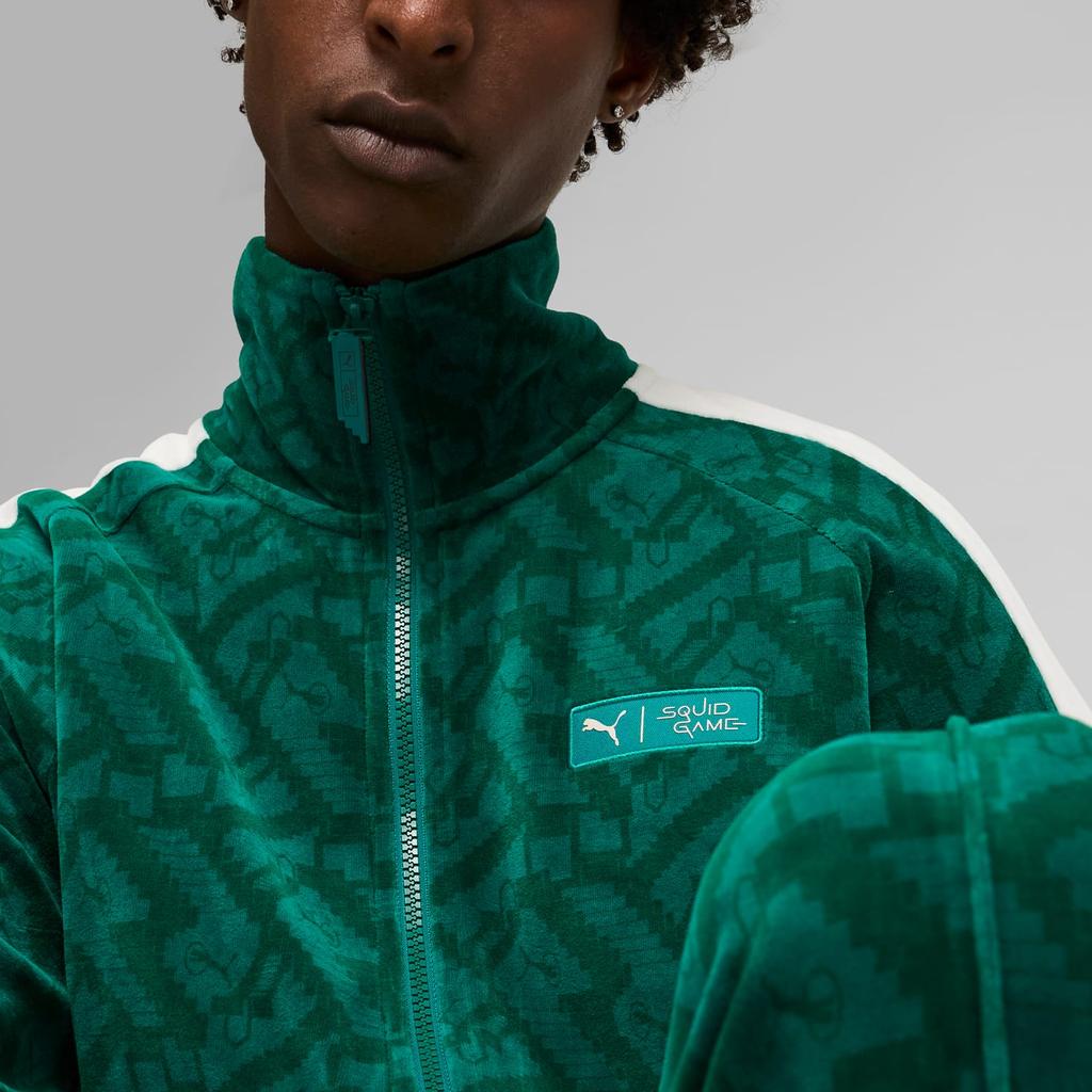 Puma X Squid Game Collaboration Удобная универсальная модная мужская куртка с длинным рукавом зеленая 627428-86