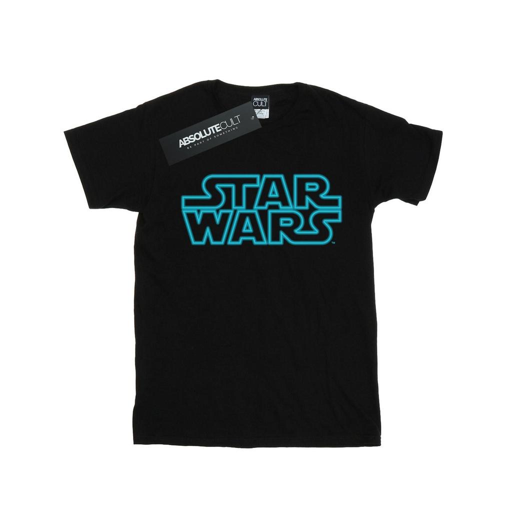 STAR WARS Женская хлопковая футболка оверсайз с неоновым логотипом
