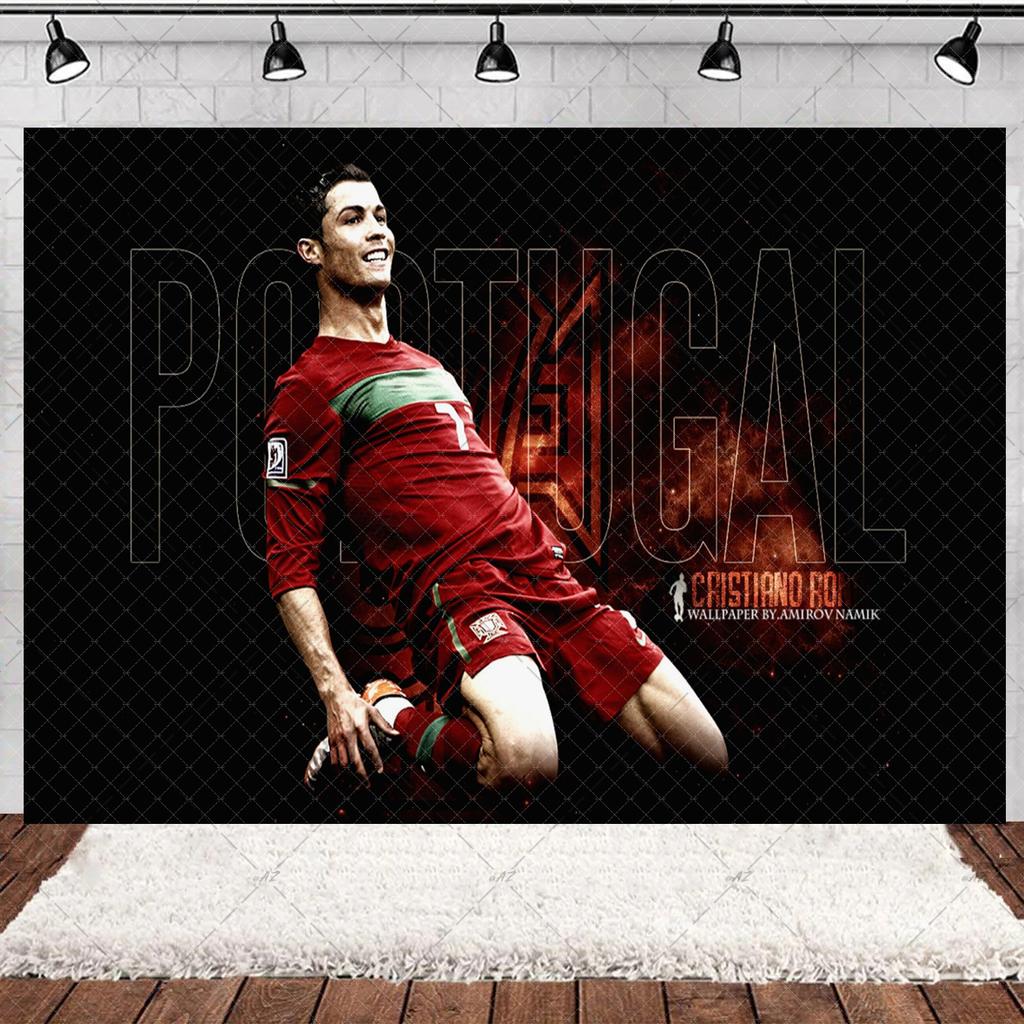 Spanish Football Player Theme Party Decoratiaons Soccer Star Balloon Set Boy Birthday Party Supplies Cr&7 Backdrop Banner Props