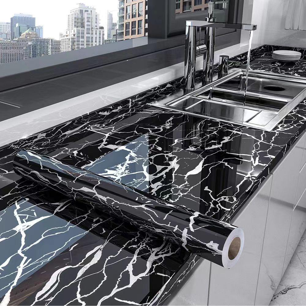 5-метровые 3D мраморные обои и обои Наклейки на стены ПВХ Винил Водонепроницаемые 3D самоклеящиеся обои для настенного стола Гостиная Домашний декор