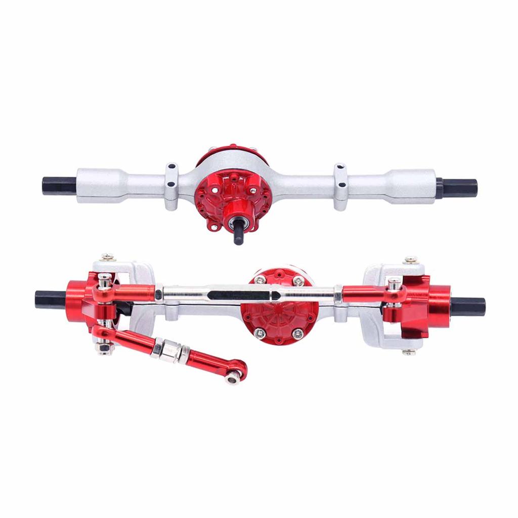 WPL Metal Front and Rear Axle Set for WPL C14 C24 C34 C44 B14 B24 1/16 RC Car Upgrades Parts Accessories