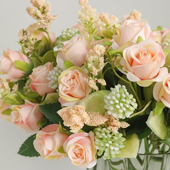 Модный имитационный цветочный букет, реалистичный с декоративным стеблем