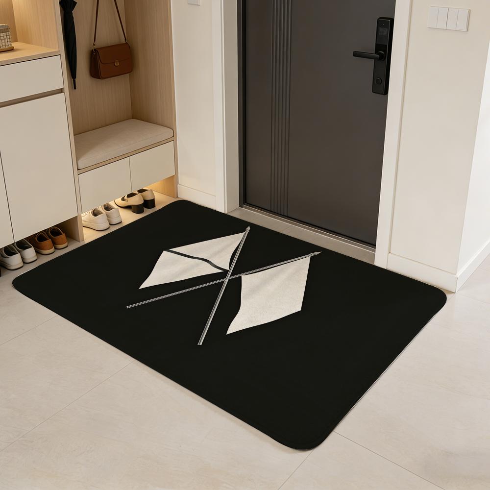 group E-EXO Floor Mat Flannel Door Mat Non-Slip Absorbent Washable Indoor Home Rug